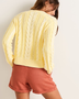 Cotton Cable Sweater - Buttery Yellow