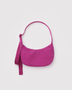 Small Nylon Crescent Bag - Deep Fuchsia