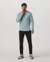 Ponto 1/2 Zip Mock Neck - Misty Blue Heather