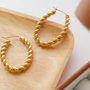 Brook Braided Hoops - Gold