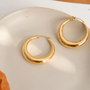 Galene Large Hoops - Gold
