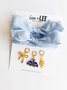 Blue Lace/Charm Set - Gold