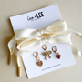Ivory Satin Lace/Charm Set - Ivory