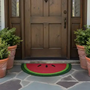 Watermelon Slice Coir Mat - Pink Green