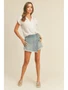 Button Down Cap Sleeve Shirt - Off White