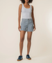 Jane High Rise Long Short - Navy Ivory