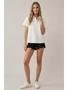 Collared Button Down Swing Top - White