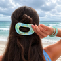Medium Flat Round Clip - By The Sea Shore