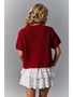 Win Short Sleeve Sweater - Red
