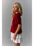 Win Short Sleeve Sweater - Red