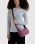 Small Nylon Crescent Bag - Wild Plum