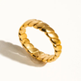 Pierre Braided Ring - Gold
