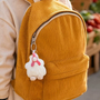 Chicken Key Ring - Cream