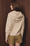 Big Bow Tie Hoodie Sweater - Oatmeal