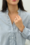 Channing Ruffle Shirt - Chambray