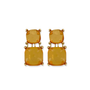 Colorful Gem Earrings - Orange