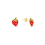 Strawberry Stud Earrings - Red