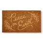 Peace On Earth Coir Door Mat - Natural