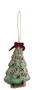 Beaded Christmas Tree Ornament - Mint