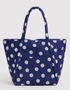 Cloud Bag - Navy and Cream Polka Dot