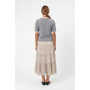 Short Sleeve Sweater With Trim - Grey