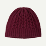 Coastal Cable Beanie - Berry Fig