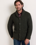 Wool Fisherman Cardigan - Dark Green