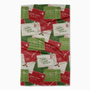 Christmas Letter Pile Tea Towel - Red Green