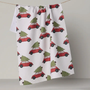Merry Miles Tea Towel - White Red