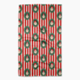 Striped Santa Tea Towel - Red Green