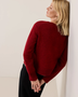 Shetland Relaxed Crew Sweater - Red Heather