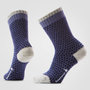 Women's Popcorn Polka Dot Crew Sock - Nightfall Blue