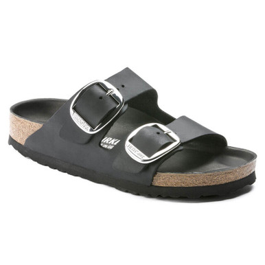 靴 BIRKENSTOCK Arizona Big Buckle Oiled Birkenstock Arizona Big Buckle - Black Oiled Leather