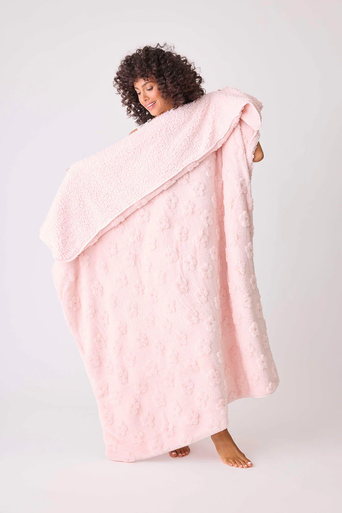 Let s Get Cozy Blanket Pink