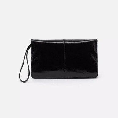 black wristlet bag