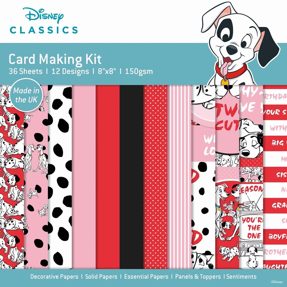 Disney 101 Dalmatians コンパクトカードセット Disney Classics 101 Dalmatians Card Making Kit 8 x 8