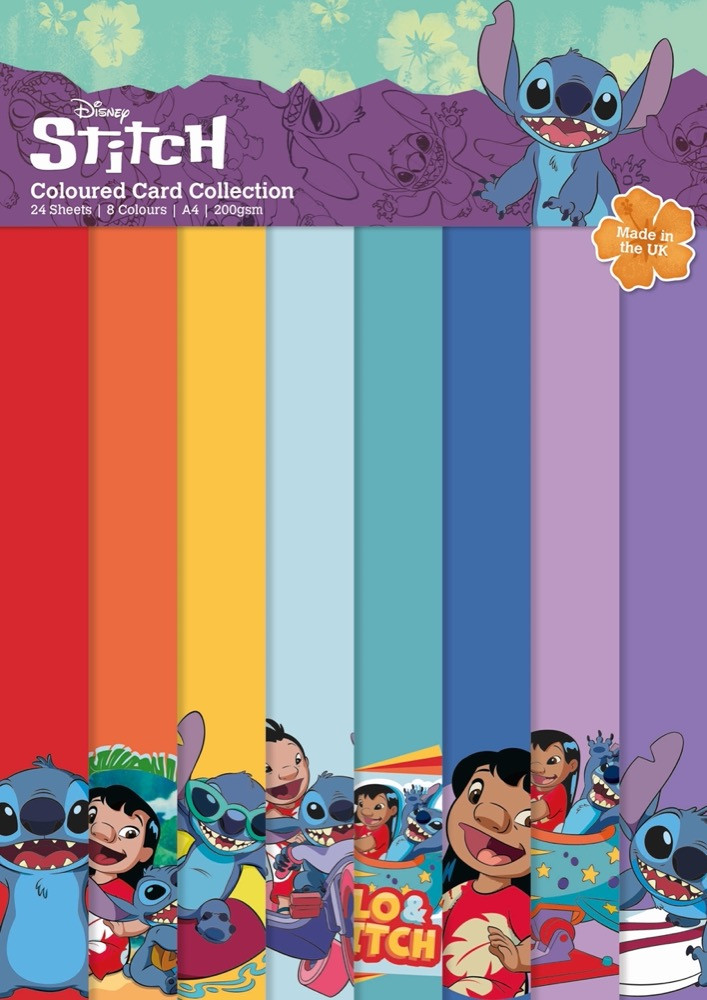 Disney Lilo & Stitch A4 Coloured Card Pack