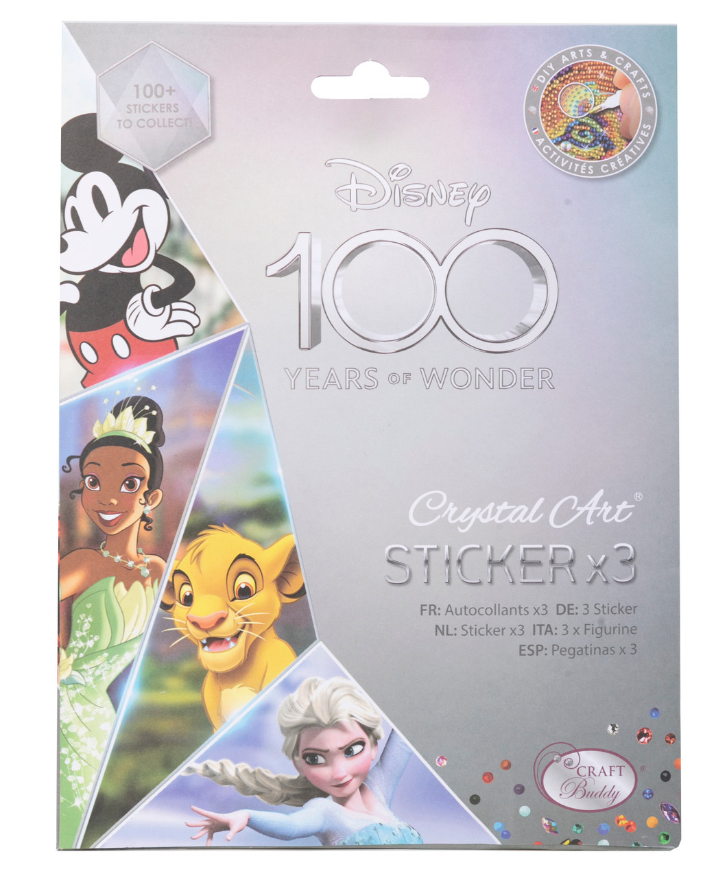 Crystal Art Disney 100 Sticker 3 Pack