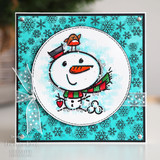 Woodware Clear Singles Snowflake Flurry 3.8 in x 2.6 in Stamp