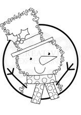Woodware Clear Singles Festive Fuzzies – Mini Snowman 3.8 in x 2.6 in Stamp