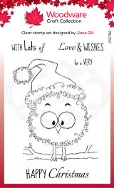 Woodware Clear Singles Festive Fuzzies – Robin 4 in x 6 in Stamp
