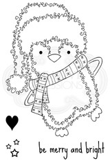 Woodware Clear Singles Festive Fuzzies – Penguin 4 in x 6 in Stamp