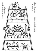 Woodware Indoor Garden 4 in x 6 in Stamp