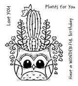 Woodware Owl Planter 4 in x 4 in Stamp