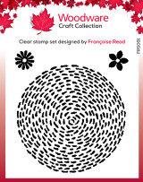 Woodware Stitched Circle 4 in x 4 in Stamp