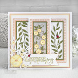 Floral Panels Collection Button Flower Craft Die by Sue Wilson