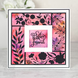 Floral Panels Collection Button Flower Craft Die by Sue Wilson