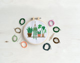 Simply Make Cross Stitch Hoop Kit - Indoor Garden