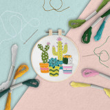 Simply Make Embroidery By Numbers - Cacti Craft Stitch