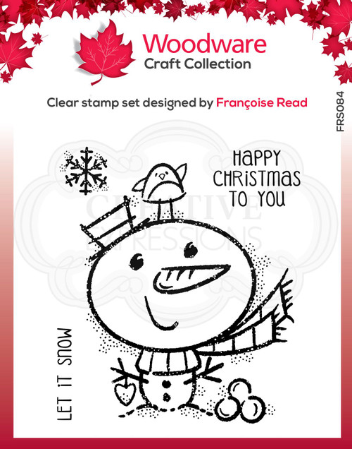 Woodware Clear Singles Little Snowman 4 in x 4 in stamp